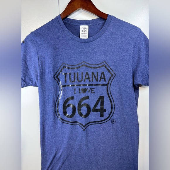 Tijuana I Love 664 Womens T-Shirt Blue Size S - Picture 2 of 10